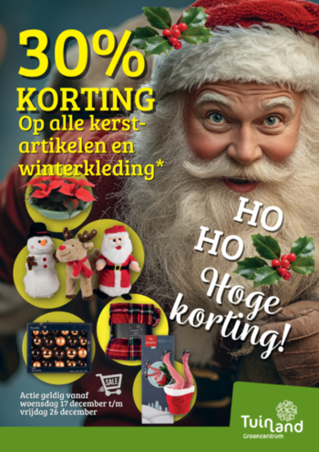 Kerstsale bij Tuinland Wilp!