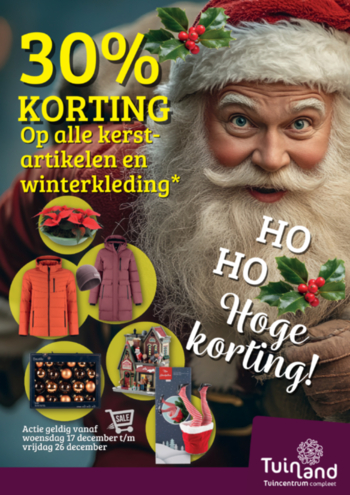 Kerstsale bij Tuinland Assen, Groningen & Zwolle