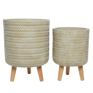 ALEX PLANTER D24H25CM TERRA - afbeelding 2