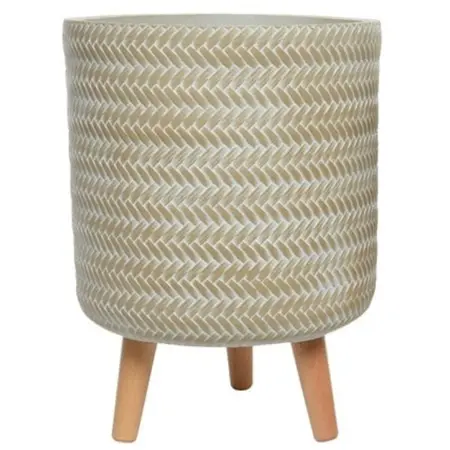 ALEX PLANTER D24H25CM TERRA - afbeelding 1
