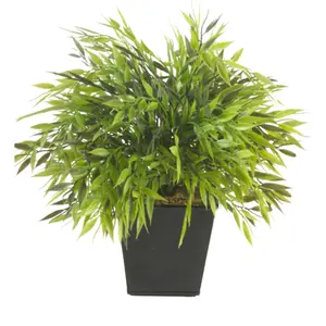 BAMBOO MIX PLASTIC 25CM IN ZINC POT