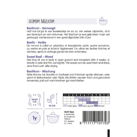 Basilicum - Gemengd - afbeelding 2