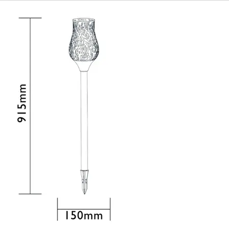 BATTERIJ TULIP FLAME TORCH - afbeelding 1
