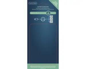 BATTERIJVERVANGER PVC BO L.300CM ZWART/WIT - afbeelding 2
