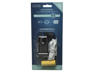 BATTERIJVERVANGER PVC BO L.300CM ZWART/WIT - afbeelding 2