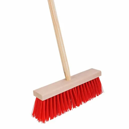 BEZEM – NYLON – 35 CENTIMETER – HOUTEN STEEL – 140 CENTIMETER