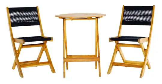 Bistro Set - Lanzarote - Black - afbeelding 1