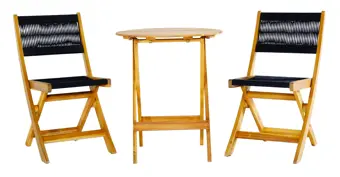 Bistro Set - Lanzarote - Black - afbeelding 1