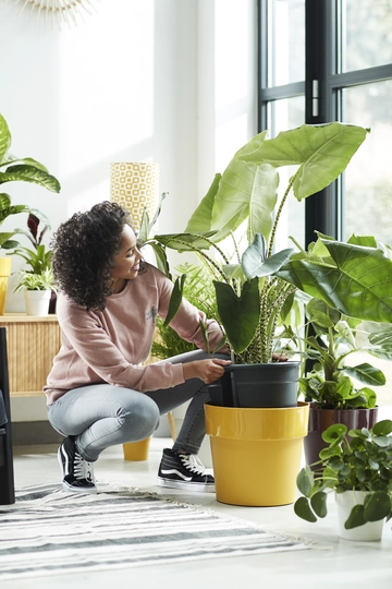 Bloempot B.For Original Rond - D14/H13cm Geel - afbeelding 4