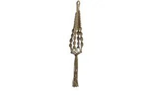 BLOEMPOTHANGER MACRAME BRUIN L110