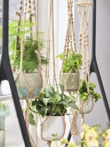 Bloempothanger Macramé - L 120 - afbeelding 2