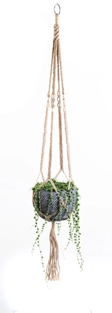 BLOEMPOTHANGER MACRAME BRUIN L120 - afbeelding 2