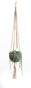BLOEMPOTHANGER MACRAME BRUIN L120 - afbeelding 2