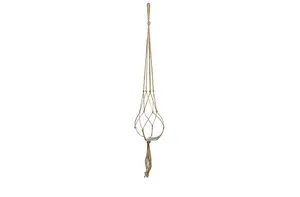 Bloempothanger Macrame Bruin L120
