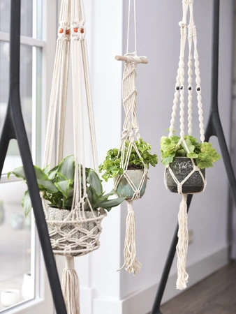 Bloempothanger Macramé - L 125 - afbeelding 4