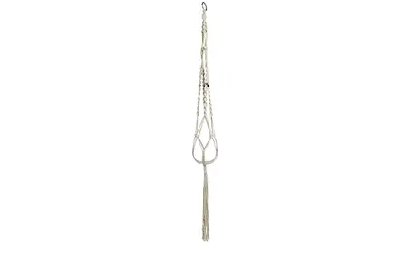 Bloempothanger Macrame Ivoor L125