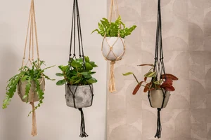 Bloempothanger Macramé - L 120 - afbeelding 2