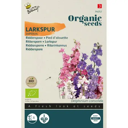 BUZZY® ORGANIC DELPHINIUM, RIDDERSPOOR IMPERIAL (BIO) - afbeelding 1