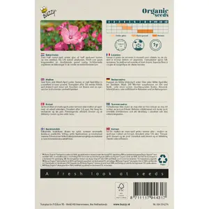 BUZZY® ORGANIC LAVATERA, BEKERMALVA ROSE/ROOD  (BIO) - afbeelding 2
