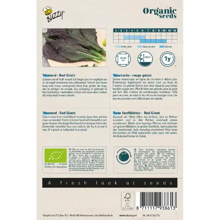 BUZZY® ORGANIC MOSTERD RED GIANT (BIO) - afbeelding 2