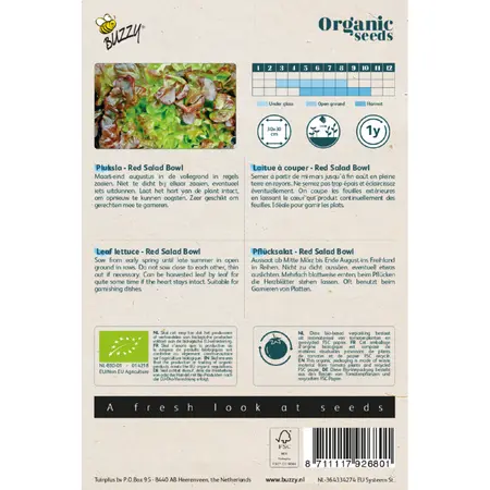 BUZZY® ORGANIC PLUKSLA RED SALAD BOWL  (BIO) - afbeelding 2
