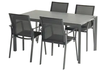 California Tuintafel 150x90cm - Grijs HPL blad - afbeelding 6