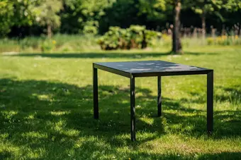 California Tuintafel 150x90cm - Grijs HPL blad - afbeelding 2