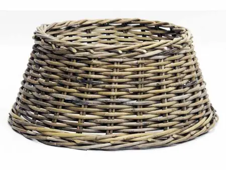 CHRISTMAS TREE SKIRT RATTAN GREY D60H26CM -