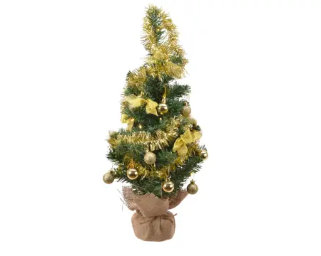 DIY MINI BOOM GOLD DECO H.60CMD.36CM GROEN/GOUD
