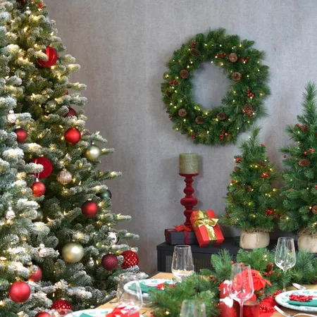 Everyday Miniature Pine Cone & Berry Tree LED - D46/H81cm - afbeelding 2