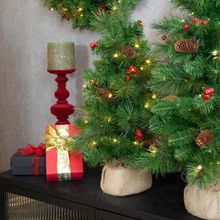 Everyday Miniature Pine Cone & Berry Tree LED - D46/H81cm - afbeelding 3