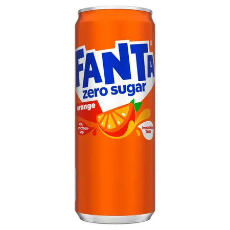 Fanta Orange No Sugar Sleek Can 24 X 33Cl - afbeelding 1