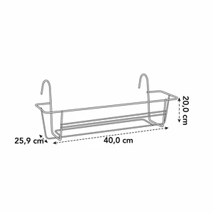 GB BALKONREK 40CM ANTRACIET - afbeelding 3