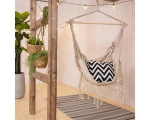 HANGSTOEL L30W130H100 CREME - afbeelding 2