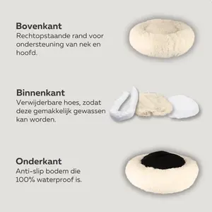 HONDENMAND Ø40 WASBARE HOES BEIGE - afbeelding 5