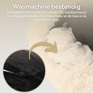 HONDENMAND Ø70 WASBARE HOES BEIGE - afbeelding 4