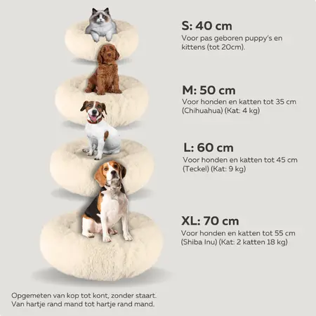 HONDENMAND Ø70 WASBARE HOES BEIGE - afbeelding 6