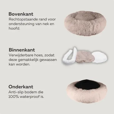 HONDENMAND Ø70 WASBARE HOES BRUIN - afbeelding 5
