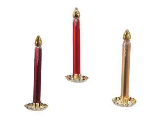 KAARS O/CLIP GLAS CHAMPAGNE GLITTER D4.3H4.8CM - afbeelding 4