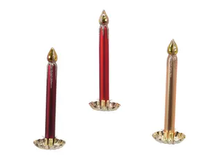 KAARS O/CLIP GLAS CHAMPAGNE GLITTER  D4.3H4.8CM - afbeelding 4