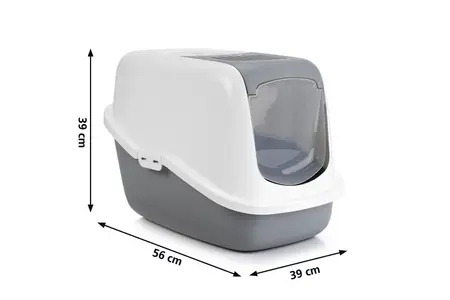 Kattenbak Nestor Grijs/Wit - afbeelding 2