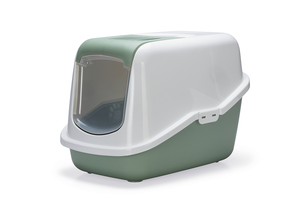 Kattenbak Nestor Groen/Wit - afbeelding 1