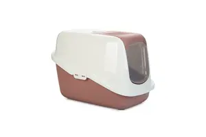 Kattenbak Nestor Roze/Wit - afbeelding 1