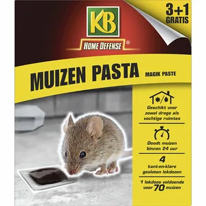 KB MUIZEN PASTA ALFACHLORALOSE KANT-EN-KLARE LOKDOOS 4ST 'MAGIK PASTE'