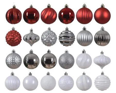 KERSTBAL MIX ASS D.7CM - afbeelding 1