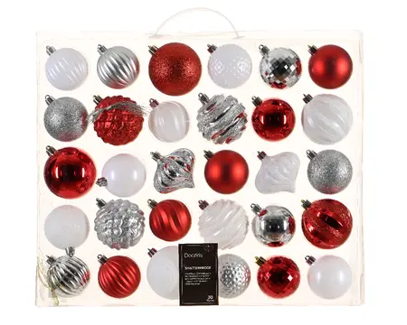 KERSTBAL MIX ASS D.7CM - afbeelding 2
