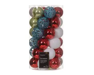 KERSTBAL MIX ASSORTIE D.6CM - afbeelding 2