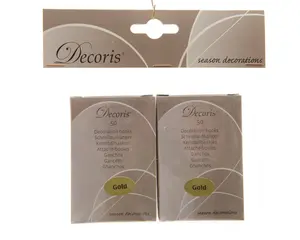 Kerstbalhaakjes IJzer - L3,5cm - Goud - afbeelding 2