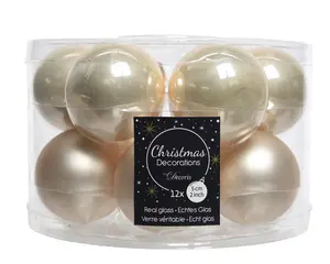 Kerstballen Glas Enamel/Matt - D5cm - afbeelding 4