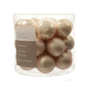 KERSTBALLEN GLAS ENAMEL MATT MIX D2.5CM PAREL - afbeelding 3